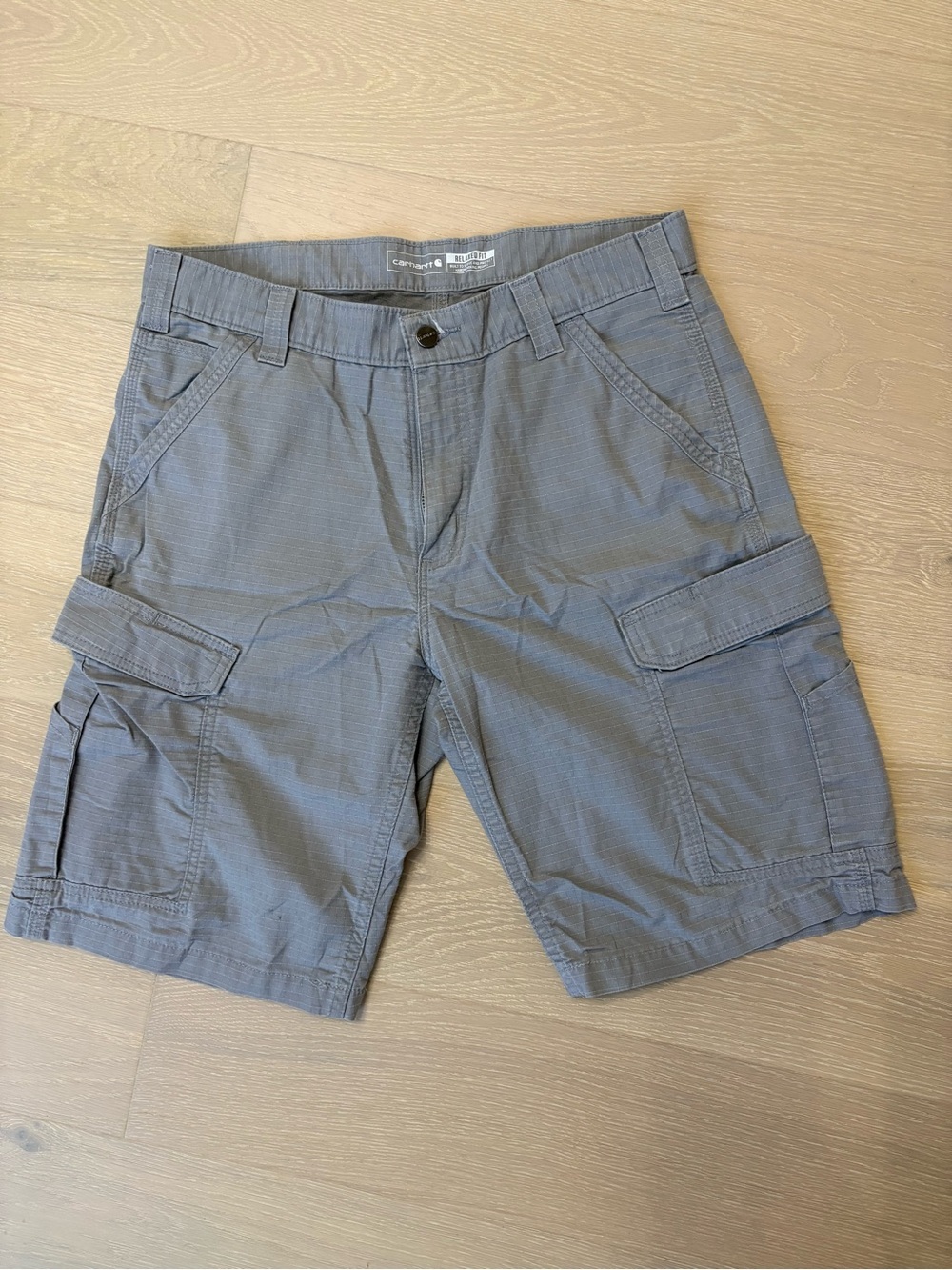 CARHARTT sz 33 FORCE® RELAXED FIT RIPSTOP CARGO WORK SHORT Grey men’s 33
